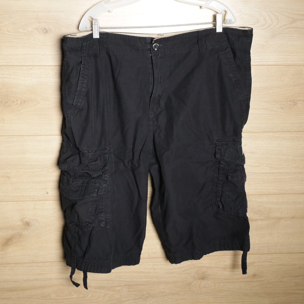 Unionbay Mens Black Cargo Shorts Size 40‎ Cotton Utility Workwear Style